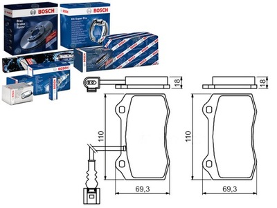 BOSCH КОМПЛЕКТ КОЛОДОК ТОРМОЗНЫХ BOS, 0 986 494 3