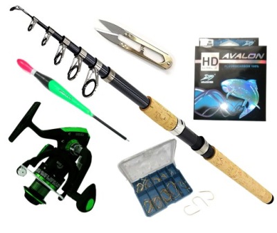 ZESTAW SPŁAWIKOWY PŁOĆ WĘDKA KOŁOWROTEK HACZYKI