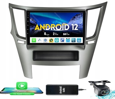 RADIO NAVEGACIÓN GPS SUBARU LEGACY V OUTBACK 09-14 ANDROID 2GB 64GB CARPLAY  