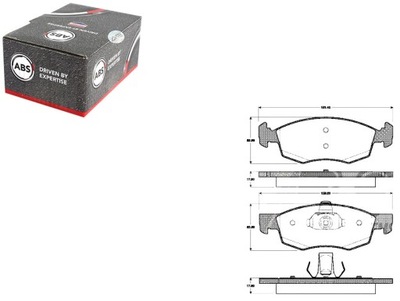 Тормозные колодки тормозные dacia logan 07- a.b.s. фото №1