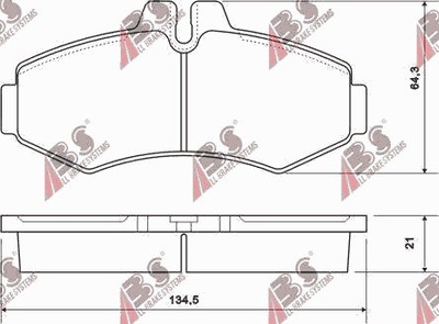 ZAPATAS DE FRENADO PARTE DELANTERA MERCEDES VITO 1996-2003  