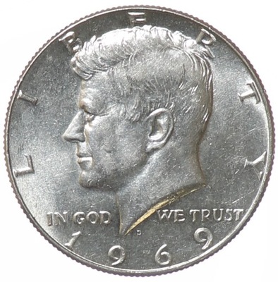 1/2 dolara - Pół dolara - Kennedy - USA - 1969 - D