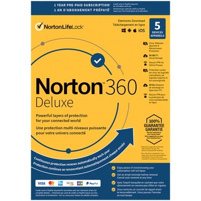 NORTON SECURITY 360 DELUXE PL 1U / 5 PC / 1 ROK