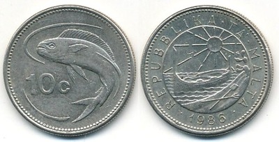 Malta 10 Cents - 1986r ... Monety