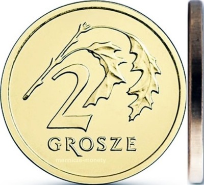 2 gr grosze 2015 Royal Mint mennicze z woreczka