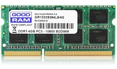 Pamięć GoodRam GR1600S364L11S/4G DDR3 SO-DIMM 1 x 4 GB 1600 MHz CL11