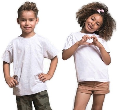 Koszulka na wf t-shirt dziecięcy biała 5-6 116 122