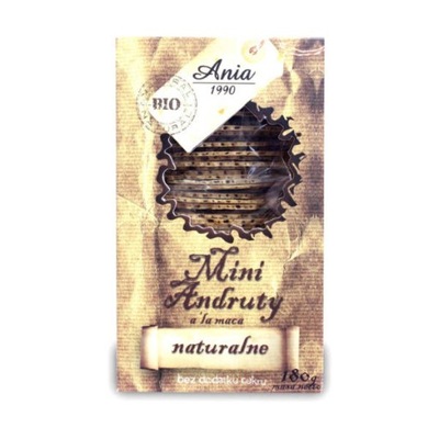 Andruty maca naturalne bez dodatku cukrów BIO 180g