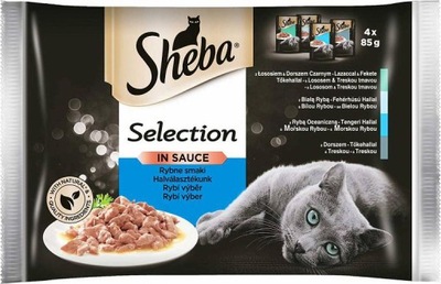 Sheba Selection in Sauce smaki rybne w sosie 4x85g