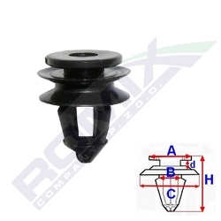 ПУКЛЯ ПРОКЛАДОК ДВЕРЬ РЕЗИНОВЫЙ 7,5MM VW X10SZT 