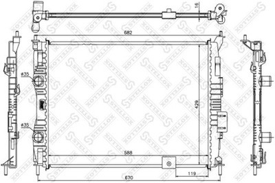 RADUADOR DEL MOTOR NISSAN QASHQAI I 1.6 10-13  