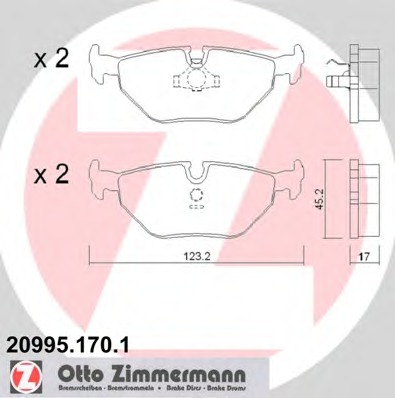 ZIMMERMANN BMW E34 TRINKELĖS GAL. 20995.170.1 