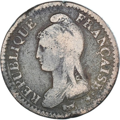 Moneta, Francja, 1 Décime, AN 5, Paris, Modificati