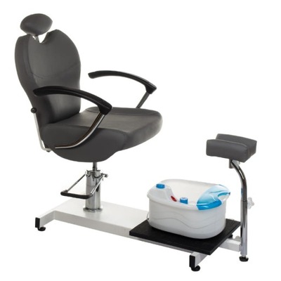 Fotel do pedicure z masażerem stóp BR-2301 szary