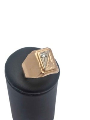 Złoty Sygnet Z Cyrkonia P583 6,54G R31