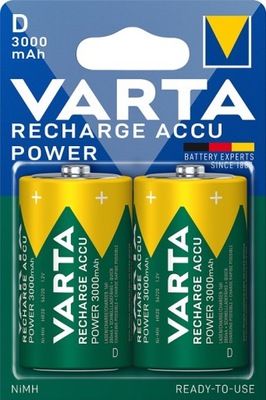 Akumulatorki baterie VARTA R20 D HR20 3000mAh 2szt