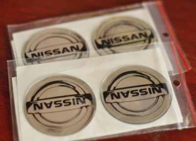 EMBLEMATY NISSAN LOGO ON DISCS WHEEL COVERS 55MM  