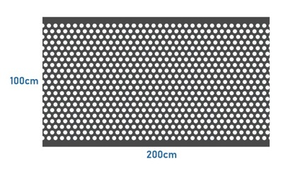 Blacha zwykła perforowana gr. 1 mm RV 5-8 100x200cm