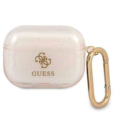 Etui do AirPods Pro Guess GUAPUCG4GD cover Glitter Collection złoty