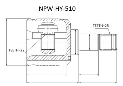 Npw-hy-510 nty шарнир внутренний фото №1