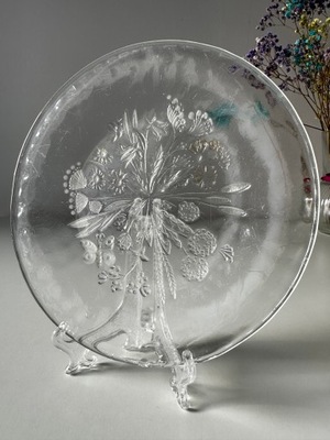 patera talerz szkło prl talerzyk J98