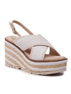 ALMA BLUE Espadryle V23BL4022 White