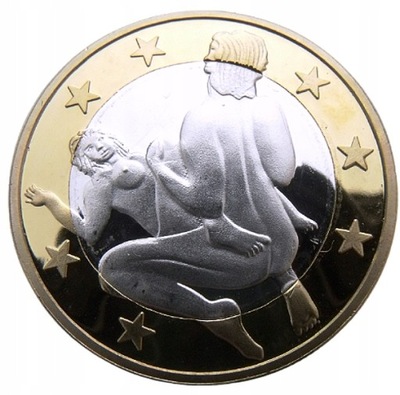 6 EUROS SEX KAMASUTRA BIMETAL 32mm POZYCJA 4 UNC