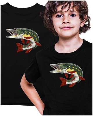 Koszulka ryby Szczupak Wędkarska z Karpiem 110