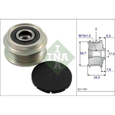 ALTERNADOR - EMBRAGUE JEDNOKIERUNKOWE INA 535 0034 10  