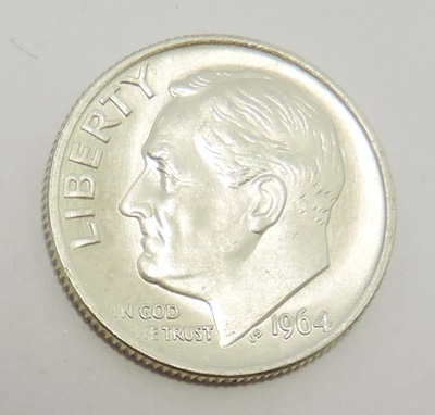 USA dime 10 cents 1964