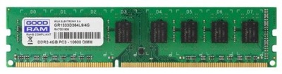 Pamięć RAM GOODRAM DDR3 4GB 1333MHz CL9 GR1333D364L9/4G