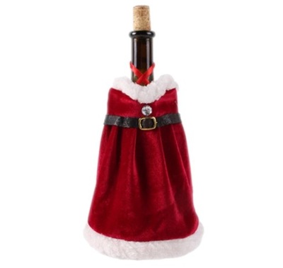 świąteczny pokrowiec na butelkę wina dekoracje na boże narodzenie
