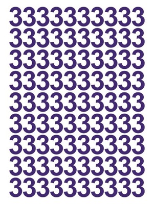 3cm tylko cyfra 3. 404 purpurowy