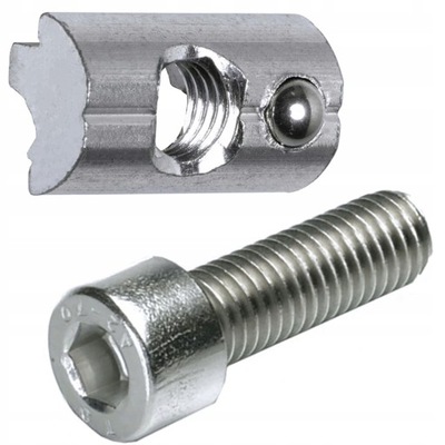 ŚRUBA IMBUSOWA M8x25 x1 WPUST PRZESUWNY Z KULKĄ M8 x1