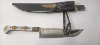 Stary nóż uzbecki zdobiony pchacz lata 60. nieużywany kolekcjonerski T22