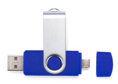 PENDRIVE USB 8GB USB + micro USB NIEBIESKI