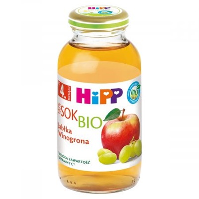 Sok 100% jabłka-winogrona po 4 miesiącu 200 ml HIPP SOCZEK