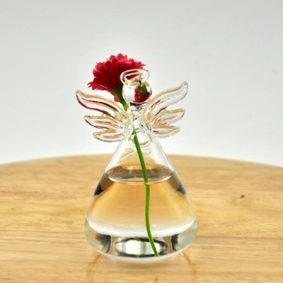 Hla-Wiszący przezroczysty szklany wazon anioła do