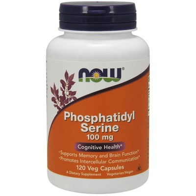 NOW Phosphatidyl Serine 100mg 120vegcaps UKŁAD NERWOWY NASTRÓJ MÓZG UMYSŁ