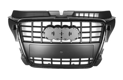 RADIATOR GRILLE RADIATOR GRILLE GRILLE FRONT AUDI A3 8P FACELIFT 08-12 S3 LOOK FRAME GLOSS - milautoparts-fr.ukrlive.com