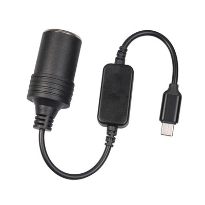 Przejściówka z USB C na 12 V, żeńska do gniaz