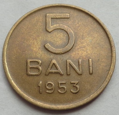 RUMUNIA - 5 bani - 1953