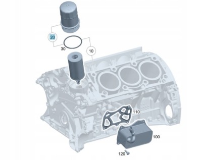 Оригинальная корпус крышка фильтра масла mercedes-benz om276 фото №1