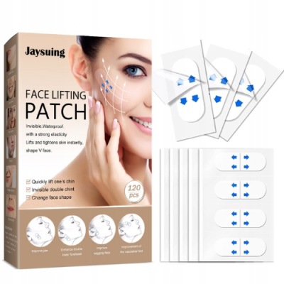 TAŚMY LIFTINGUJĄCE WYGŁADZJĄCE WYSZCZUPLAJĄCE DO TWARZY ZMARSZCZKI 120 SZT