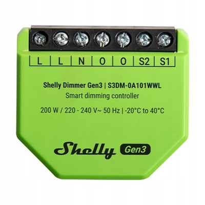 Shelly Dimmer Gen3 Inteligentny ściemniacz światła WiFi