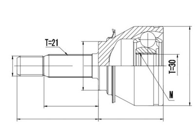 Шарнир наружный dacia logan 1.2 1.4 1.6 04- фото №1
