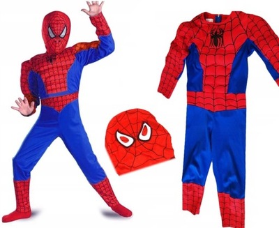 SPIDERMAN STRÓJ GRUBY Z MIĘŚNIAMI KOSTIUM R 98/104