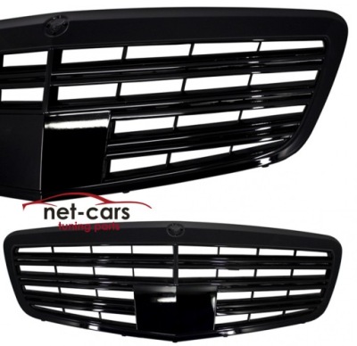 Решётка радиатора решётка радиатора mercedes s w221 distronic lift amg чёрный блеск black фото №1