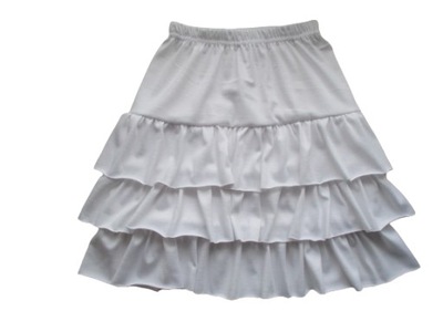 Spódnica spódniczka biała falbany 116