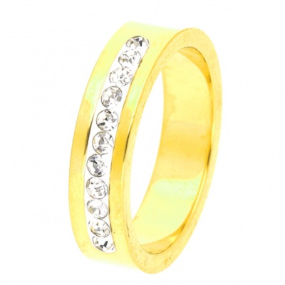 ZŁOTY PIERŚCIONEK OBRĄCZKA STAL 316L ROZM. 19 US9